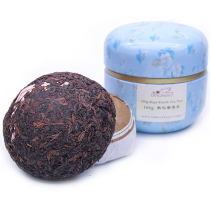 2010yr Ripe Puerh Tea - Shu Tuo Pu erh Tea - Yunnan Cook Puer Tea - 100g/3.5oz With Can Pack