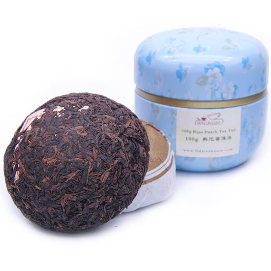 2010yr Ripe Puerh Tea - Shu Tuo Pu erh Tea - Yunnan Cook Puer Tea - 100g/3.5oz With Can Pack
