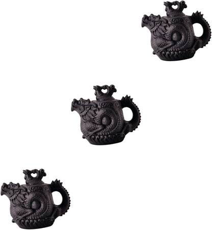 PRETYZOOM Dragon Phoenix Purple Clay Teapot Brass Teapot Tea Kettle Ceramic Zisha Teapot Purple Clay Tea Pot Frog Teapot Tea Pots for Loose Tea Exquisite Tea Pot Ceramics Office Japan