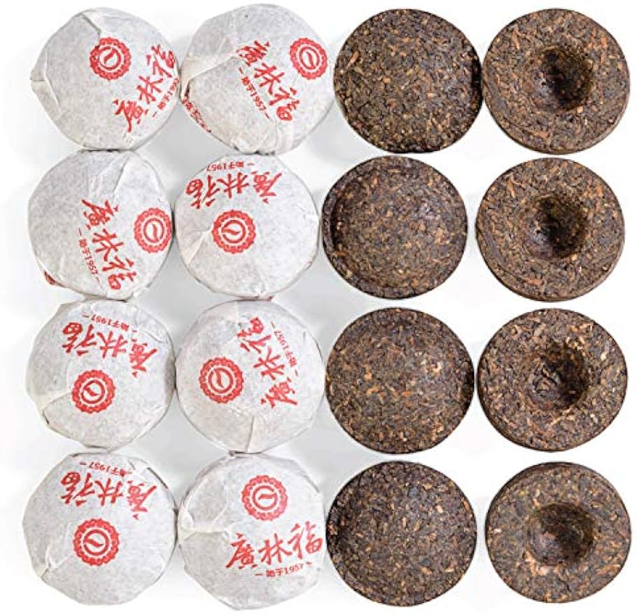 Tealyra - Pu Erh Menghai - Ripe Tuo Cha Mini Cakes - Puerh Tea - Individually Wrapped - 8-ounce (37-39pcs)