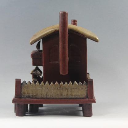 China Yixing Zisha Plain Cement Handmade House Teapot Kung Fu Teapot 270CC