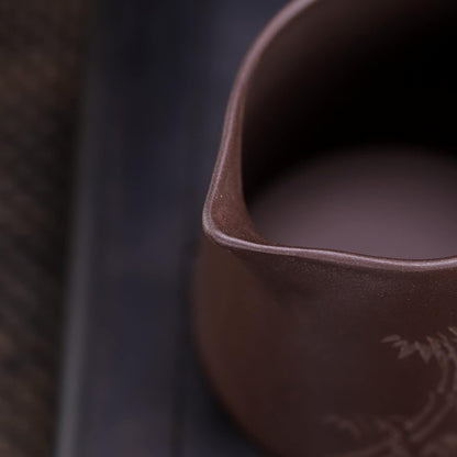 SILINE Yixing Clay Tea Sharing Cup 7.4 Oz for Infuse brewing Kungfu Tea Services -Zini Purple Clay