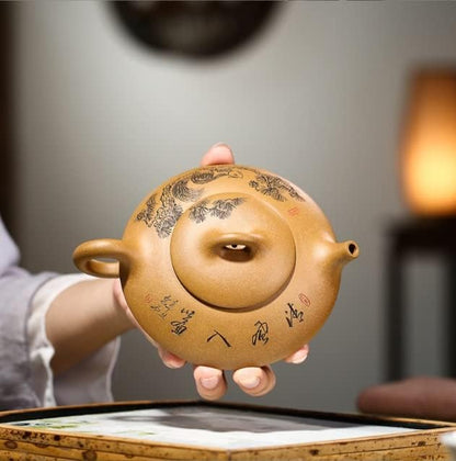 Tetsubin Kettle Cast Iron Teapot Chinese Teapot 220ml Zisha Teapot Chinese Yixing Ceramics Handmade Purple Clay Teapot For Household Japanese Tea Kettle Tea Pot