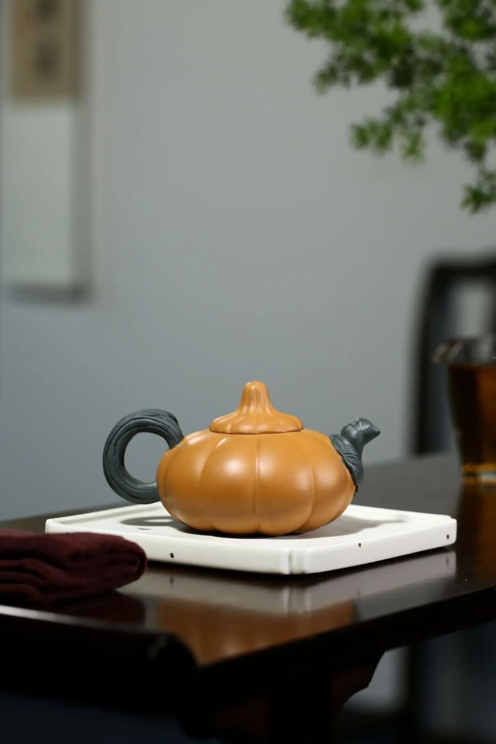 180ml Creative Handmade Pumpkin Pot Chinese Yixing Purple Clay Tea Pot Zisha Tea Set