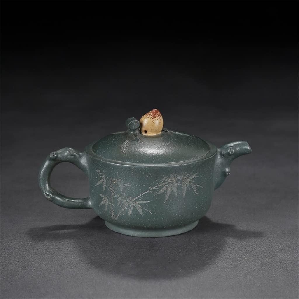 ADUH China Yixing Teapot Handmade Zisha Pot Flat white tiger pot Zisha pot Da Bin 450ml