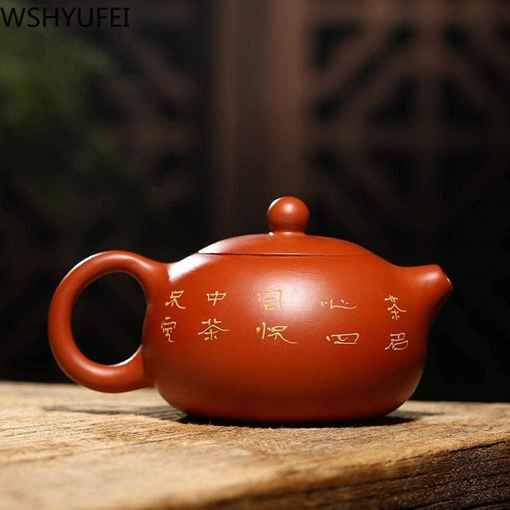 ZHSDTHJY Ceramic Teapotyixing Zisha Teapot Painted Xishi Teapot Raw Soil Tea Set Chinese Handmade Zisha Teapot 170Ml