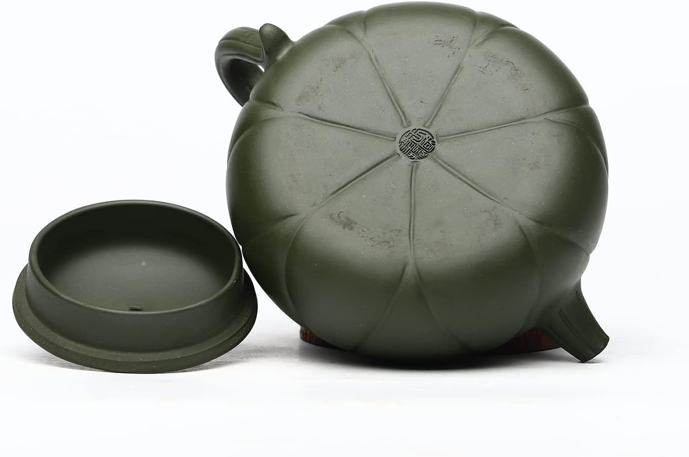 SILINE Zisha Teapot 10 Oz/300cc,Chinese Yixing Green Clay Handmade Teapot,Brew Filter Kung Fu Loose Leaf Tea Maker
