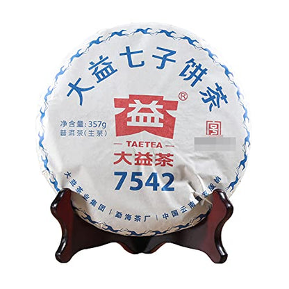 Puer Tea 2018 Yr Yunnan Puer 7542 Pu Er Pu-erh Raw Tea 357g Menghai Tea Factory Da Yi Shen Cha