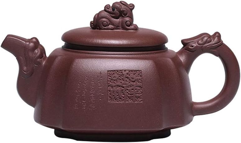 Yixing Clay Teapot 10oz Zisha Tea Pot Chinese Dragon Kungfu Tea Set Kettle (purple mud)