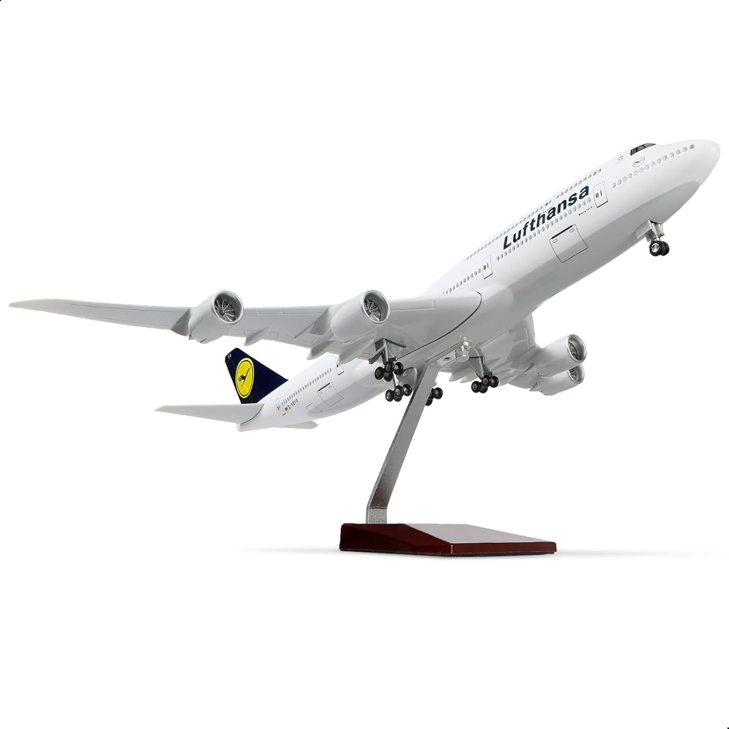 747 1/160 Large Scale Airplane Model -17 inches (Long) for Boeing 747 Prebuilt Airplane Model for Adult Plane 747 with Stand for Aviation Enthusiasts Gifts or Display Decorations