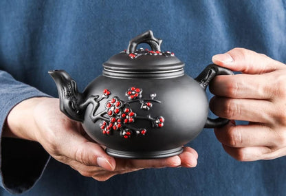 Chinese Yixing Handmade Purple Clay Teapots with Filter Ceramic Teapot Traditional Zisha Kungfu Tea Kettle A04