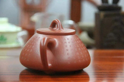 ZHSDTHJY Ceramic Teapotyixing Zisha Teapot Heart Sutra Zisha Teapot Mudstone Oolong Teapot 185Ml