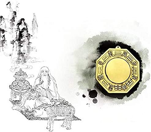 Chinese Feng Shui Brass Convex Bagua Mirror (7 Inch)