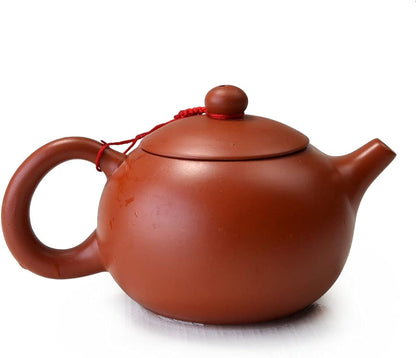 Teapot Chinese Traditional classic Xishi Pot 7oz /200ml Zisha Gongfu cha for Loose Tea (Red brown)