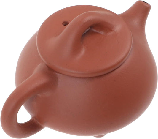 DECHOUS Tiny Chinese Teapot Dollhouse Accessory Mini Zisha Tea Pot Tea Pot Statue Mini Genuine Yixing Clay Pretend Play Tea Kettle Dollhouse Accessories Decor Purple Clay Furniture Red Mud