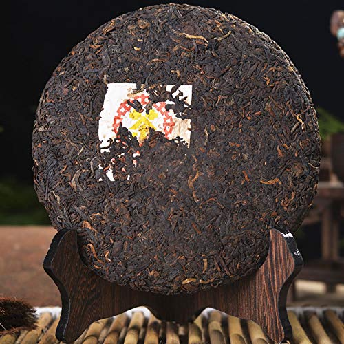 2002 Yunnan CNNP Yellow Label Puer Tea Cake Old Aged Pu'er Ripe Pu Erh 357g Qi Zi Cake Pu-erh Shou Tea