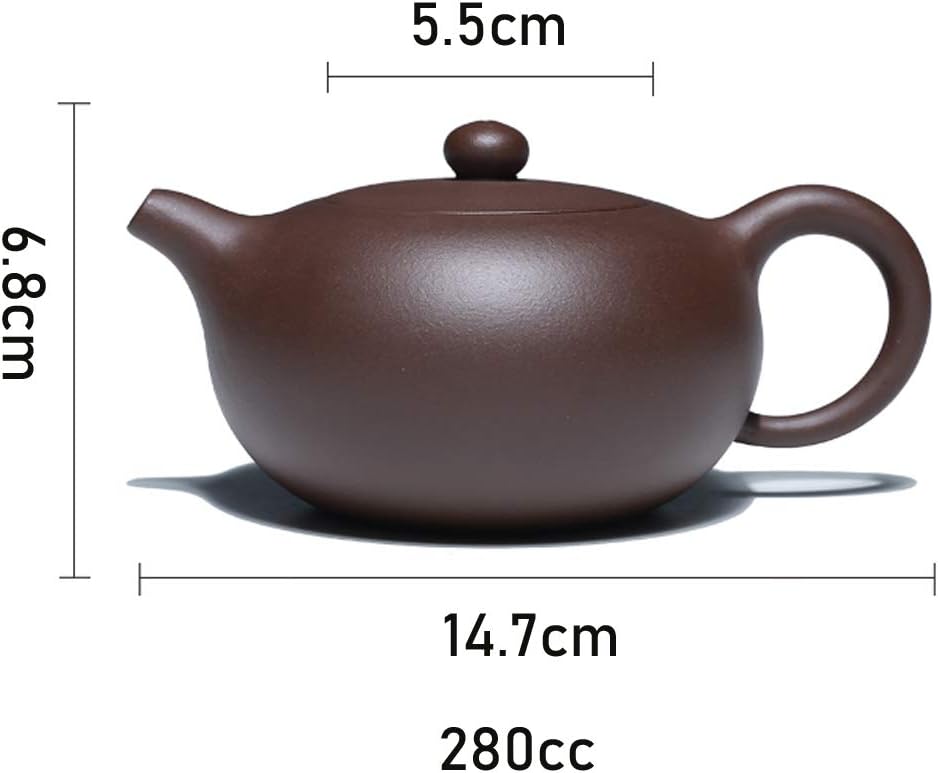 Chinese Yixing Purple Clay Handmade Half Moon Tea Pot Zisha Zi Ni Teapot 200cc