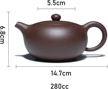 Chinese Yixing Purple Clay Handmade Half Moon Tea Pot Zisha Zi Ni Teapot 200cc