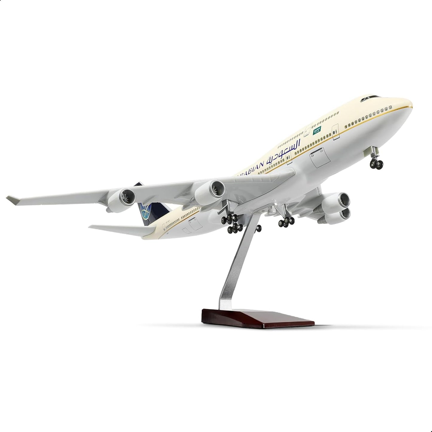 747 1/160 Large Scale Airplane Model -17 inches (Long) for Boeing 747 Prebuilt Airplane Model for Adult Plane 747 with Stand for Aviation Enthusiasts Gifts or Display Decorations