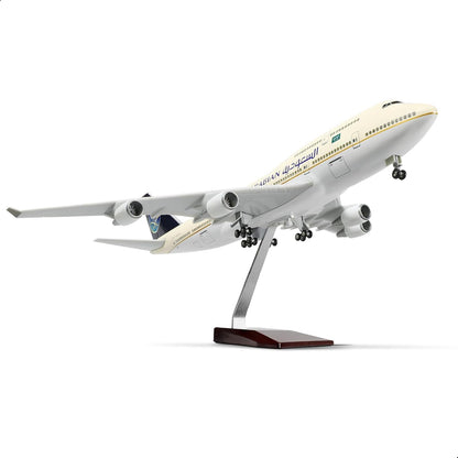 747 1/160 Large Scale Airplane Model -17 inches (Long) for Boeing 747 Prebuilt Airplane Model for Adult Plane 747 with Stand for Aviation Enthusiasts Gifts or Display Decorations