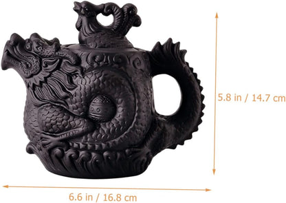 Ciieeo Dragon Phoenix Purple Clay Teapot Cast Iron Teapot Frog Teapot Traditional Dragon Teapot Ceramic Zisha Teapot Chinese Teapot Tea Pot for Loose Tea Travel Chinese Style Open The Pot