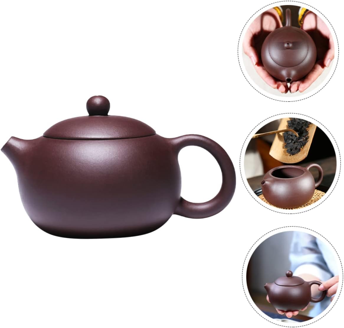 Cabilock Clay Kettle Pot Chinese Tea Pot Clay Teapot Clay Tea Pot Zisha Teapot Porcelain Tea Kettle Kung Fu Purple Sand Teapot Ceramic Clay Compact Teapot Purple Clay Household Office Japan