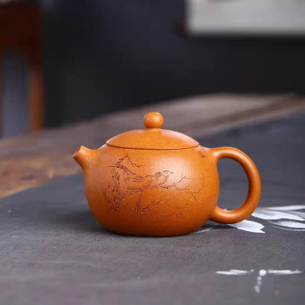 SILINE Upscale Zisha Teapot 12.8 Oz/380 cc,Fine Handmade Genuine Yixing Clay Tea Pot with Certificate and Gift Box (Xiaoying,Xiekeqing ni)