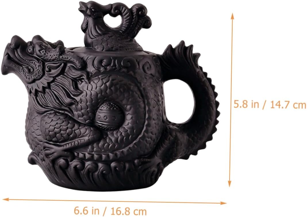 Alipis 2pcs Dragon Phoenix Purple Clay Teapot Tea Pets Gongfu cast iron tea kettle tea maker kettle clay zisha teapot tea pot cast iron teapot ceramic office mini herbal teapot