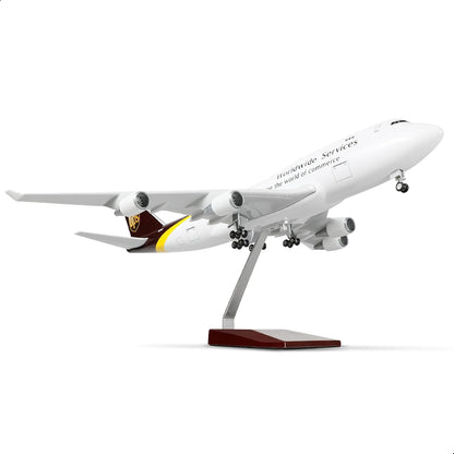 747 1/160 Large Scale Airplane Model -17 inches (Long) for Boeing 747 Prebuilt Airplane Model for Adult Plane 747 with Stand for Aviation Enthusiasts Gifts or Display Decorations