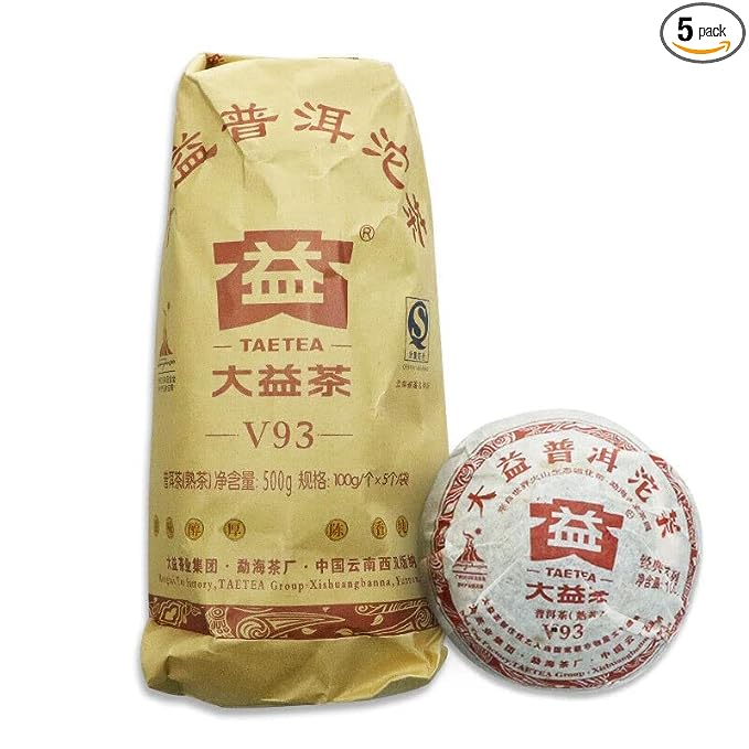 Tuo Cha Puer Ripe Tuocha * Pu Erh V93 Tea Menghai Dayi Ripe Pu-erh Tea (100g*5 pcs)