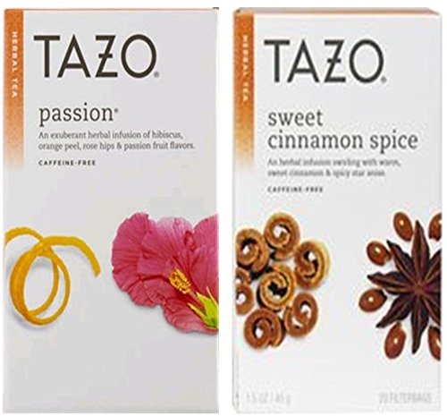 TAZO Tea Bags, Herbal Tea Iced Tea Bags, Iced Passion, Caffeine-Free, Makes 6 Count (Pack of 4)