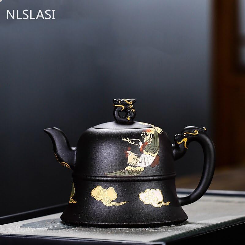 Boutique Zisha teapot black mud teapot master handmade 320ml