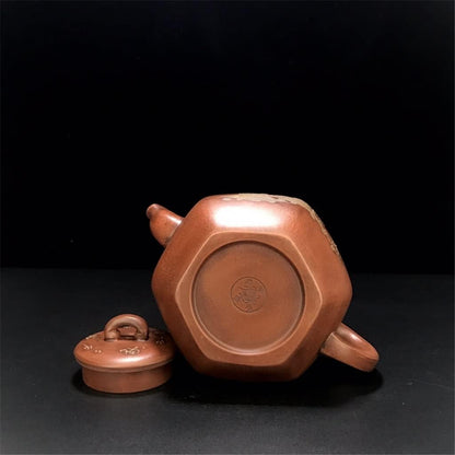 TAOBAO Chinese Yixing Teapot Handmade Zisha Blend Hexagonal Teapot 450ml