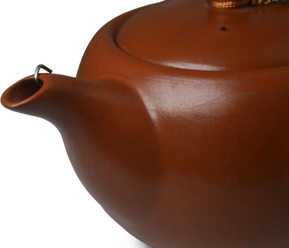 Teapot Kyusu Ceramic Chinese Gongfu Tea Pots 320cc with Handle Stainless Steel Filtration for Loose Tea