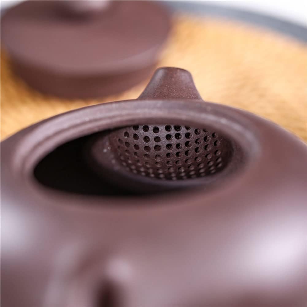 Teapot 6.7Oz Chinese Yixing Zisha Clay Xishi Pot Kungfu Kettle Ball Hole Filter Loose Tea (purple)