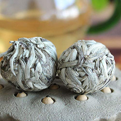 250g Ball Shaped Pearl Silver Needle White Tea Bai Hao Yin Zhen Organic Handmade China Bai Cha