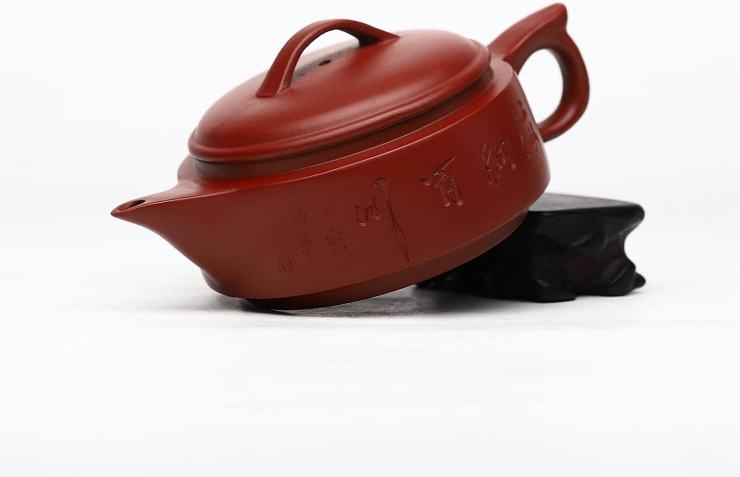 SILINE Zisha Tea Pot 6.9 Oz,Chinese Genuine Yixing Clay Handmade Teapot with Filter,Brew Kung Fu Loose Leaf Tea Maker -Zhoupan,Red Beauty Clay