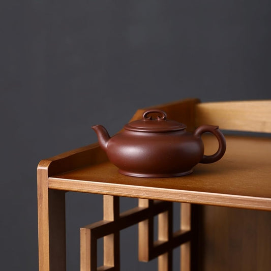 SILINE Yixing Clay Teapot 8.4 Oz /250ml,Chinese Officially Certified Master Handmade Zisha Tea Pot Collection (FeiHong,Dicaoqing Purple Clay)