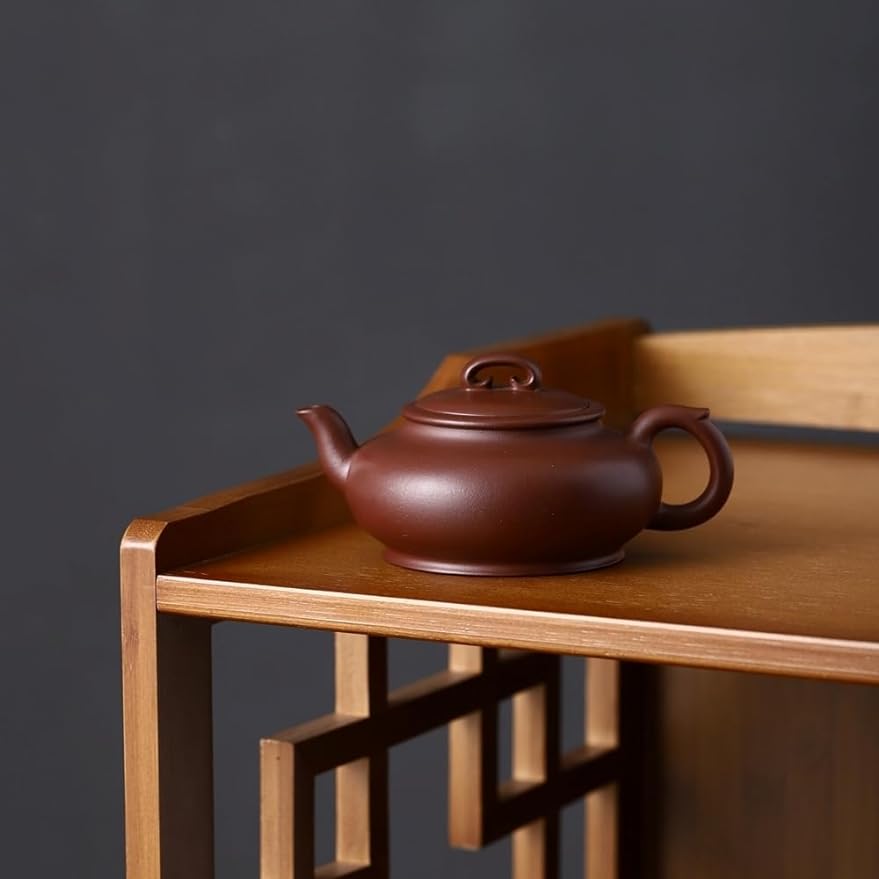 SILINE Yixing Clay Teapot 8.4 Oz /250ml,Chinese Officially Certified Master Handmade Zisha Tea Pot Collection (FeiHong,Dicaoqing Purple Clay)