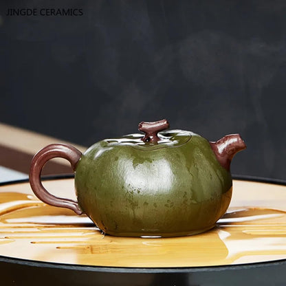 150ml Master Handmade Zisha Green Mud Tea Set Tea Pot Chinese Filter Kettle