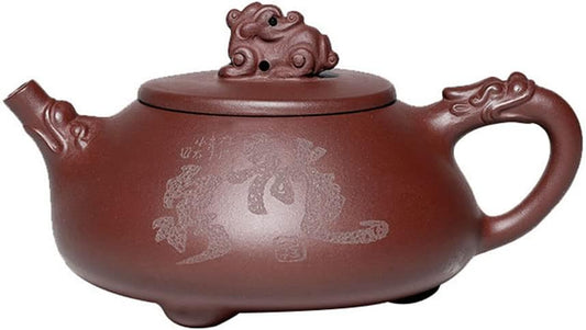 Teapot 8.5Oz Chinese Yixing Zisha Clay Tea Pot Handmade Ceramic Shipiao Pottery Purple Mud Kungfu Kettle Filter Loose Puer