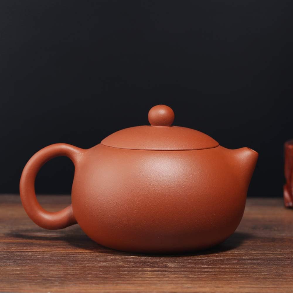 Handmade Yixing Zisha Tea Set,Large Capacity Ceramic Xishi Teapot with Set of 2 Tea Cups,10oz/300ml