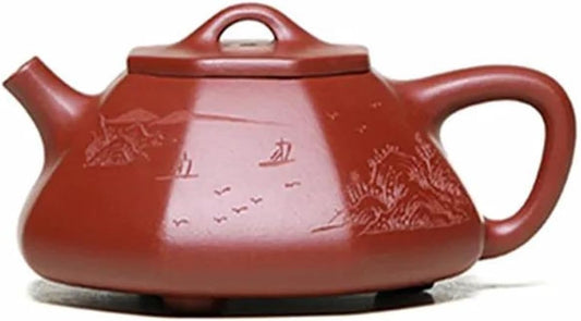 Afternoon Tea Set 150ML Raw Ore Purple Sand Teapot Handmade Dahongpao Stone Scoop Tea Pot Household Zisha Tea Set Classic Beauty Kettle Tea Set For Adults