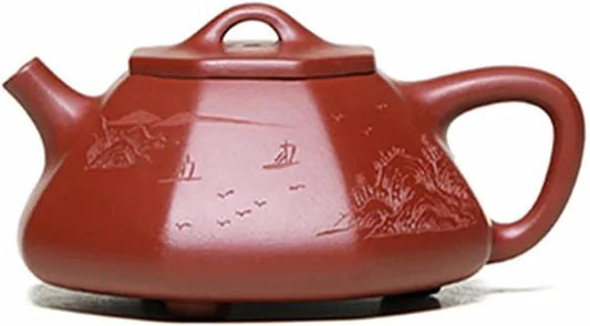 Afternoon Tea Set 150ML Raw Ore Purple Sand Teapot Handmade Dahongpao Stone Scoop Tea Pot Household Zisha Tea Set Classic Beauty Kettle Tea Set For Adults
