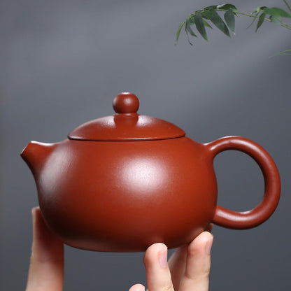 EEYZD Fine Handmade Zisha Teapot,Hand Painted White Plum Blossom Xishi Pot,Chinese Yixing Kungfu Ceramic Mini Teapot,7 teapot