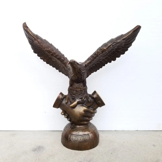 52CM large Huge HOME OFFICE Porch lobby efficacious Mascot thriving business copper Auspicious Arabia Eagle FENG SHUI statue