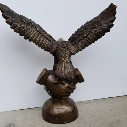 52CM large Huge HOME OFFICE Porch lobby efficacious Mascot thriving business copper Auspicious Arabia Eagle FENG SHUI statue