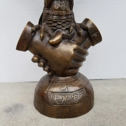 52CM large Huge HOME OFFICE Porch lobby efficacious Mascot thriving business copper Auspicious Arabia Eagle FENG SHUI statue