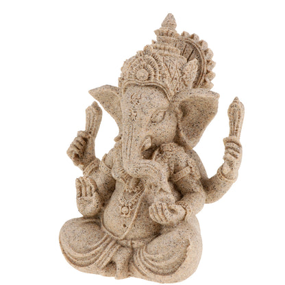 Sandstone Elephant Ganesha Buddha Statue Sculpture Figure Decoration Figure