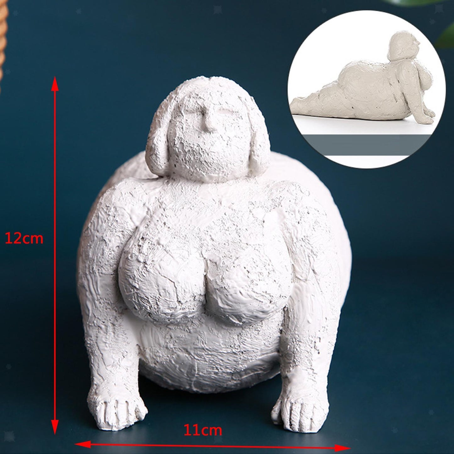 Modern Yoga Decor Resin Fat Woman Sculpture Statue Ornament Decoration